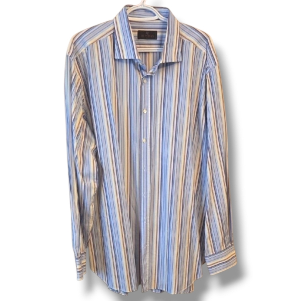 Etro Multicolred Stripe Button Down Shirt